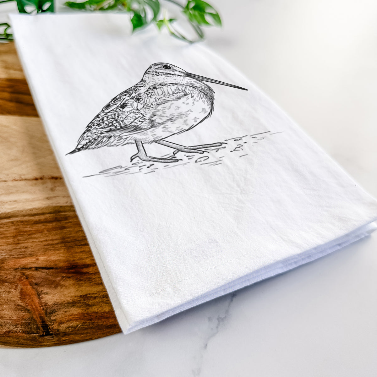 American Woodcock - Scolopax minor Tea Towel