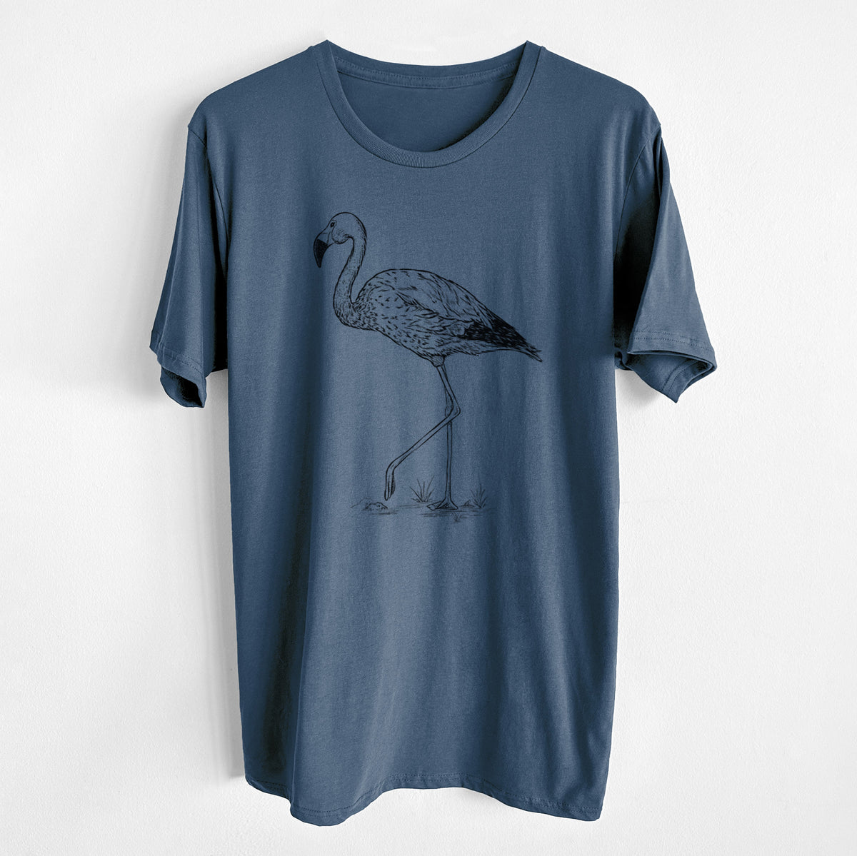 CLOSEOUT - Andean Flamingo - Phoenicoparrus andinus - Unisex Crewneck - Made in USA - 100% Organic Cotton