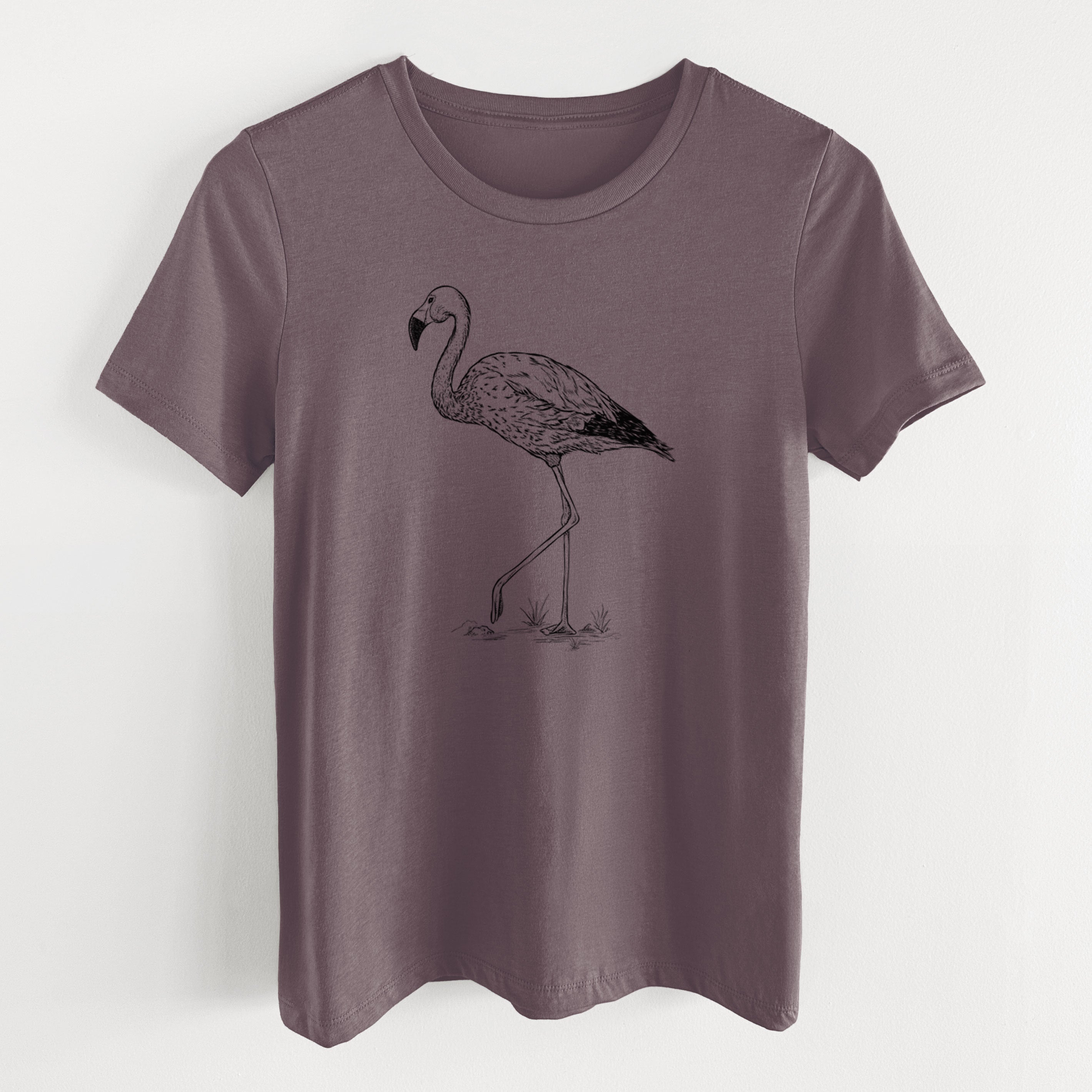 Andean Flamingo - Phoenicoparrus andinus - Women's Lightweight Relaxed Fit 100% Cotton Crewneck
