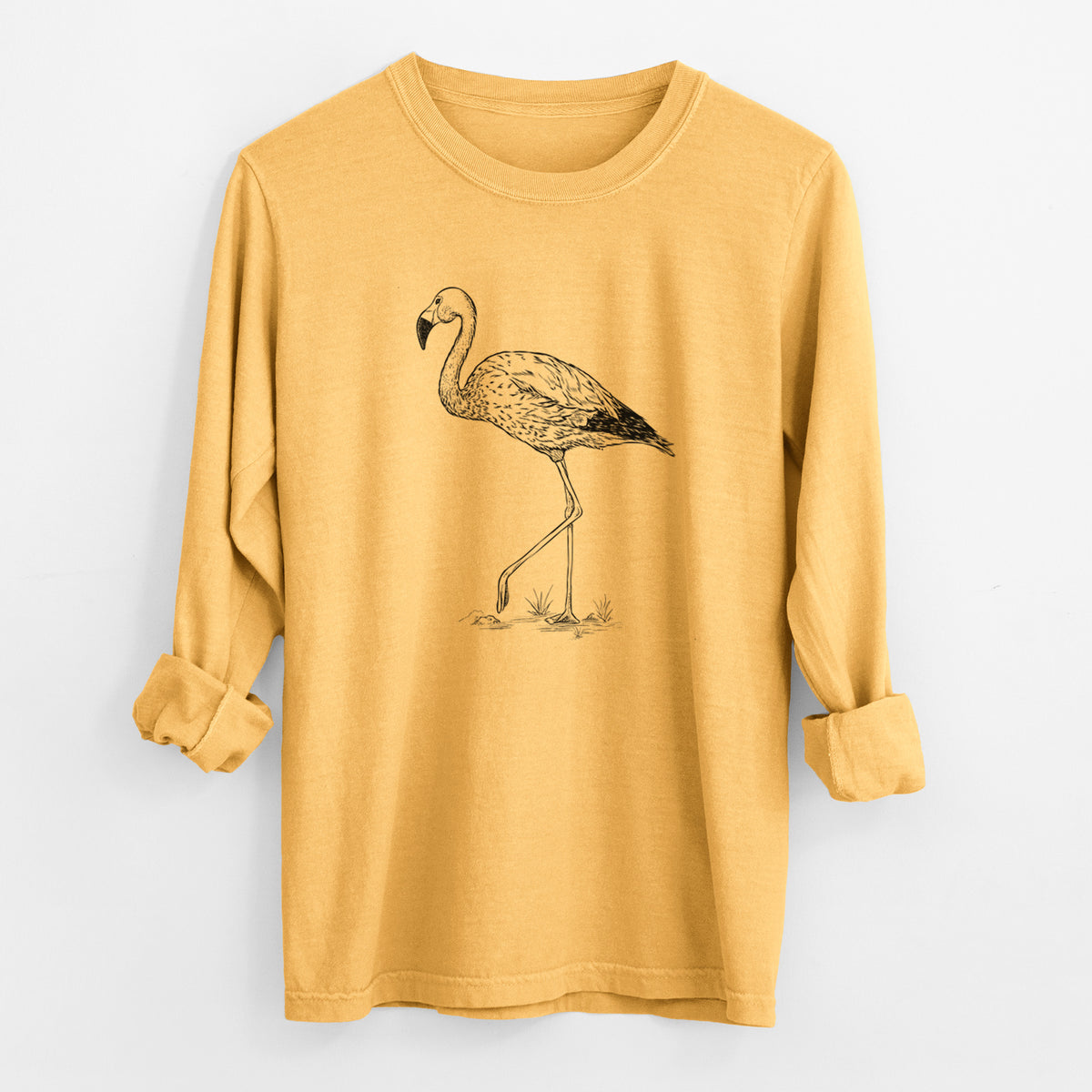 Andean Flamingo - Phoenicoparrus andinus - Unisex Comfort Colors 100% Cotton Long Sleeve