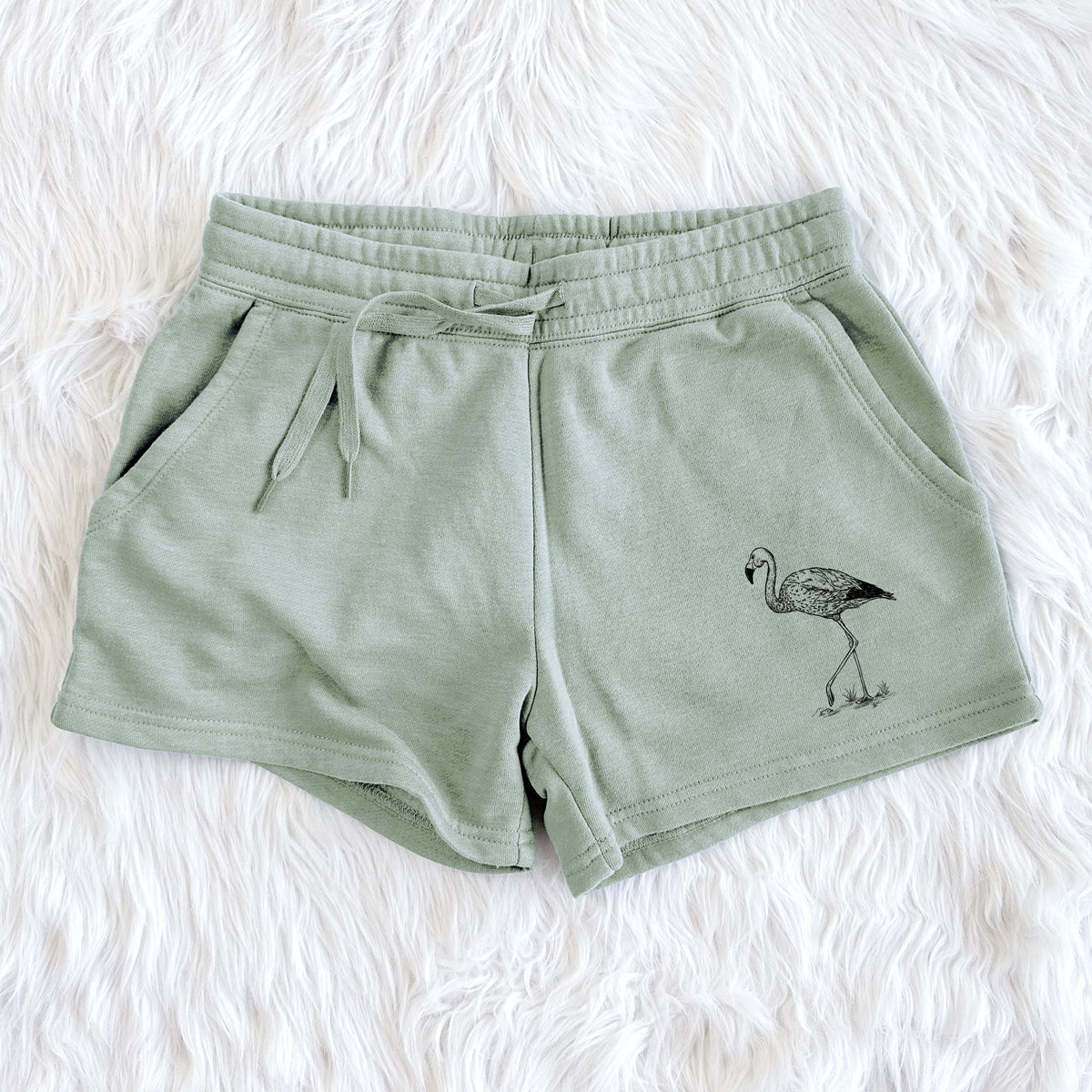 Andean Flamingo - Phoenicoparrus andinus - Women's Cali Wave Shorts