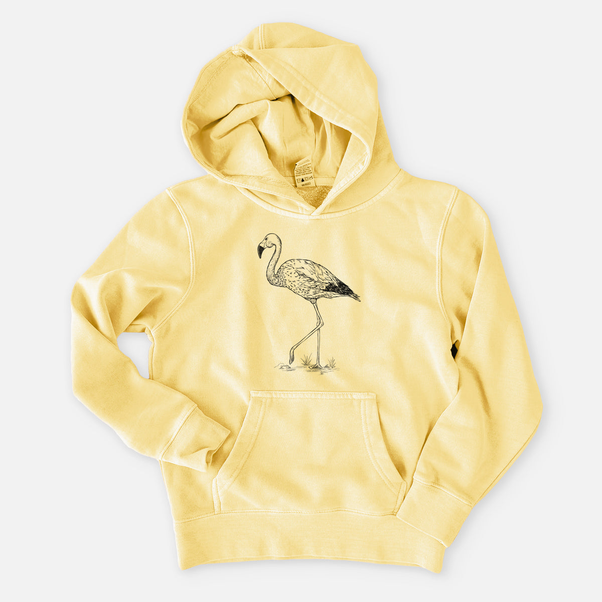 Andean Flamingo - Phoenicoparrus andinus - Youth Pigment Dyed Hoodie