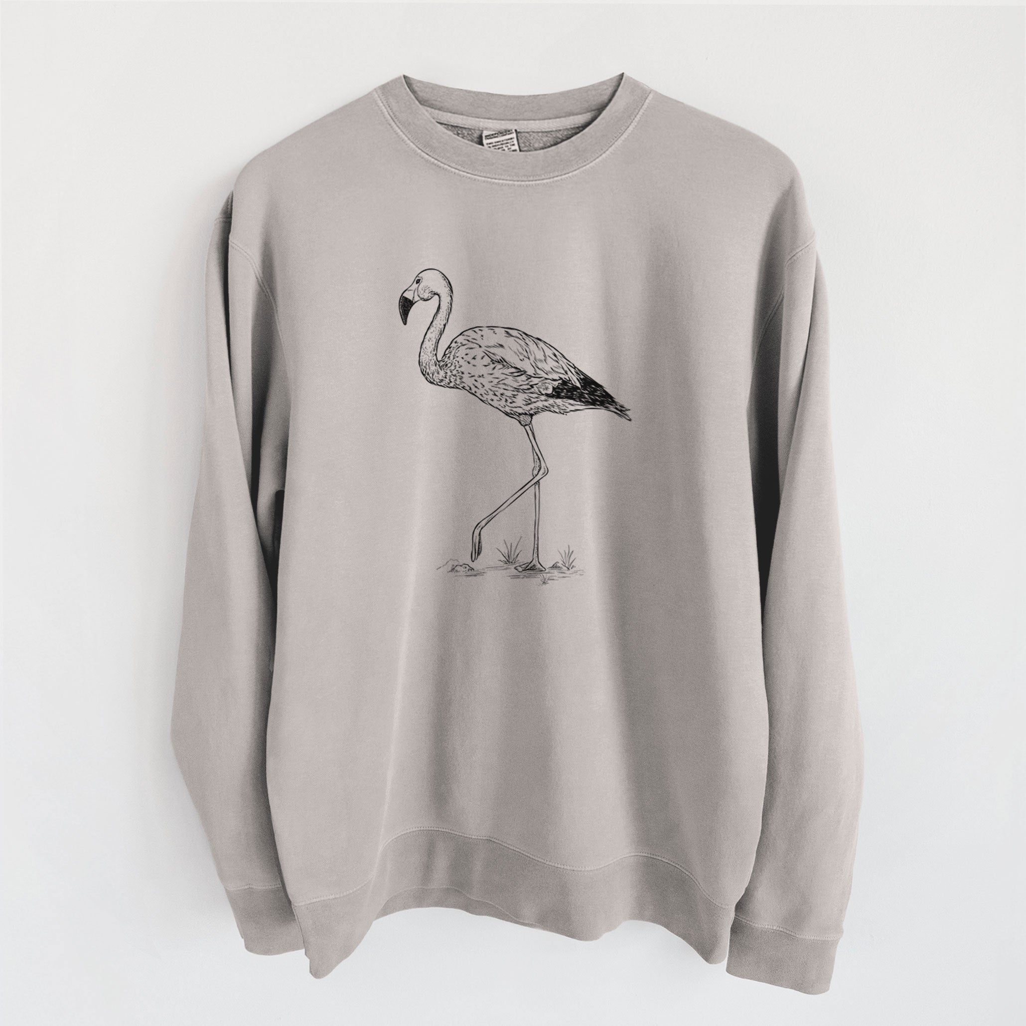 Andean Flamingo - Phoenicoparrus andinus - Unisex Pigment Dyed Crew Sweatshirt