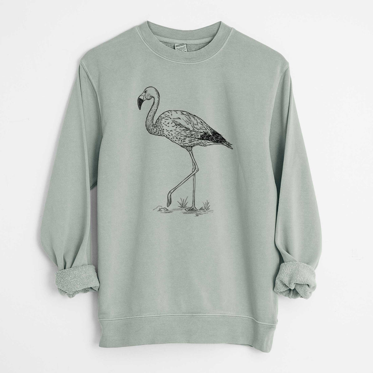 Andean Flamingo - Phoenicoparrus andinus - Unisex Pigment Dyed Crew Sweatshirt