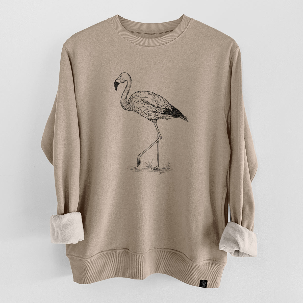 Andean Flamingo - Phoenicoparrus andinus  - Unisex Reclaimed Crewneck Sweatshirt