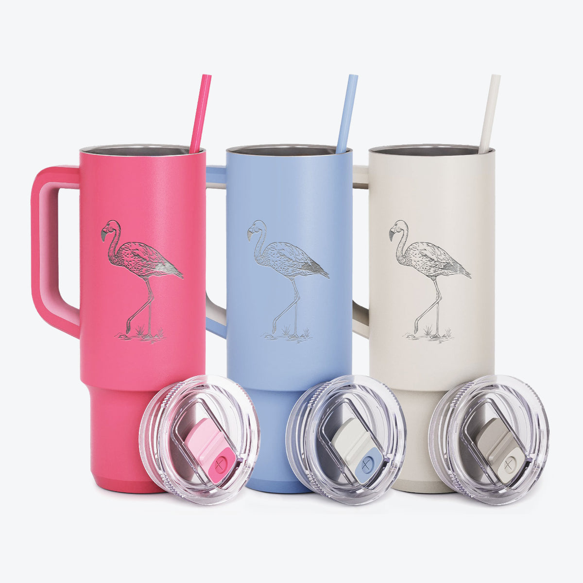 Andean Flamingo - Phoenicoparrus andinus - 40oz Skinny Recharge Tumbler