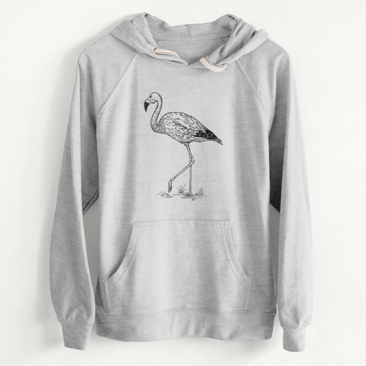 Andean Flamingo - Phoenicoparrus andinus  - Unisex Slim Fit Loopback Terry Hoodie