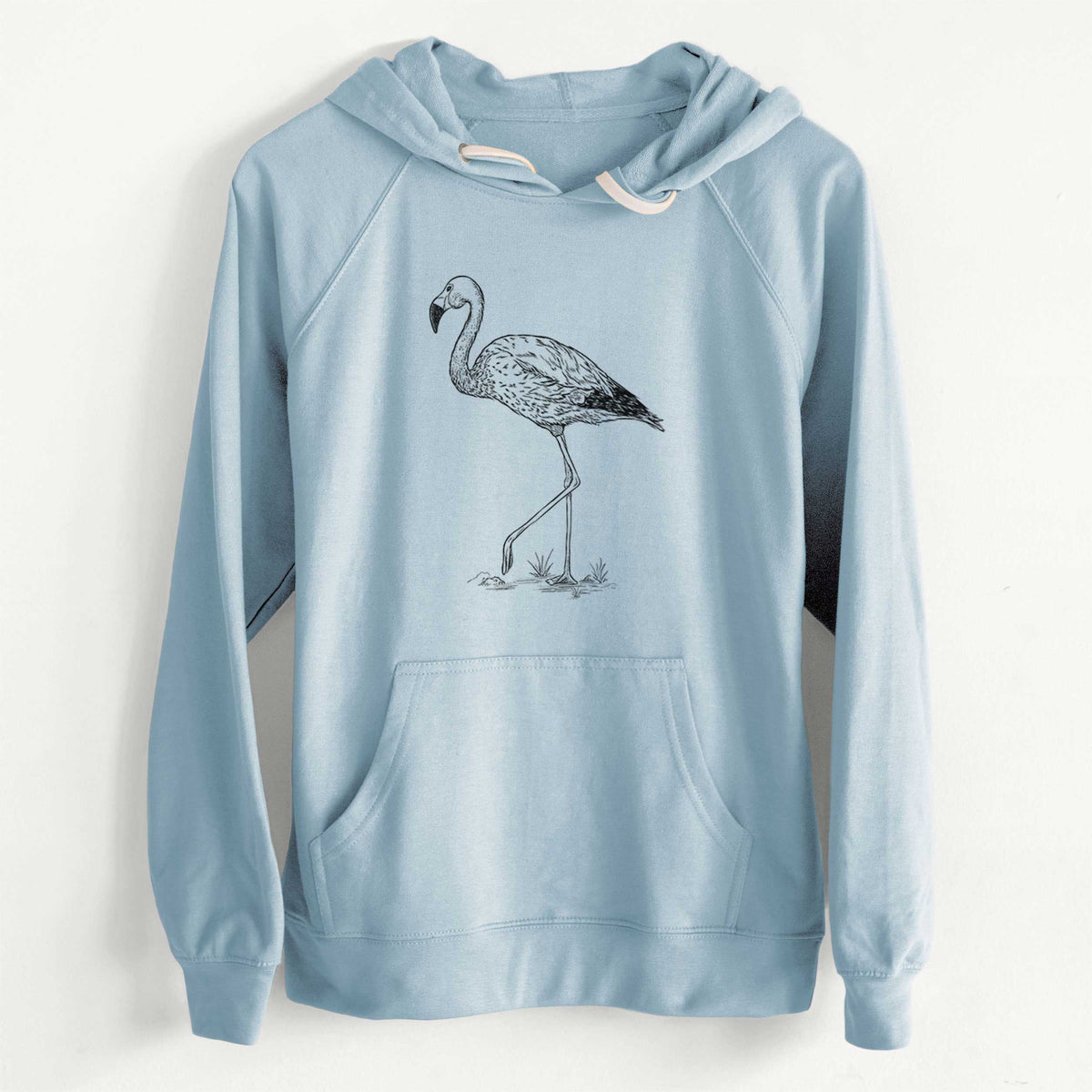 Andean Flamingo - Phoenicoparrus andinus  - Unisex Slim Fit Loopback Terry Hoodie