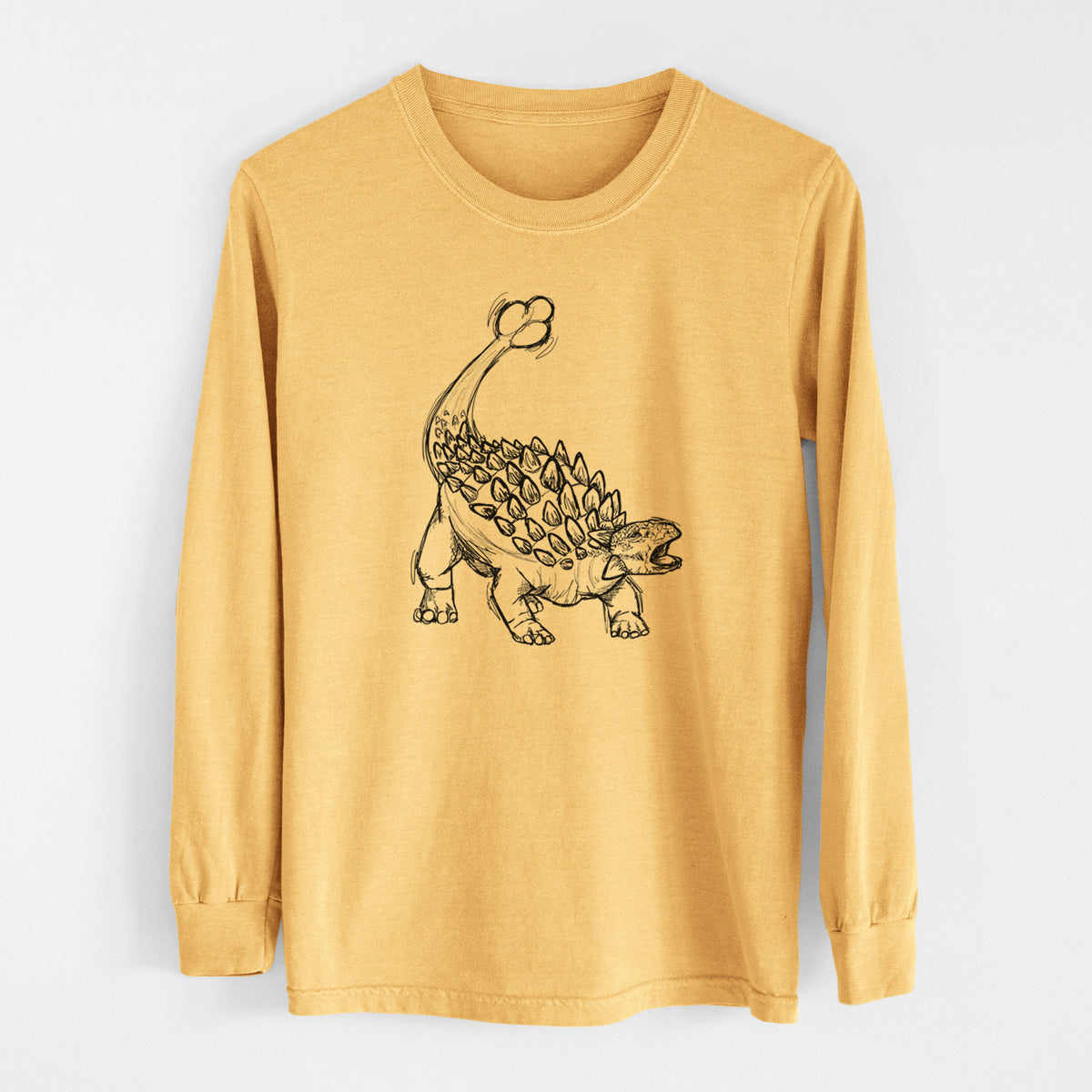 Ankylosaurus Magniventris - Men&#39;s Heavyweight 100% Cotton Long Sleeve