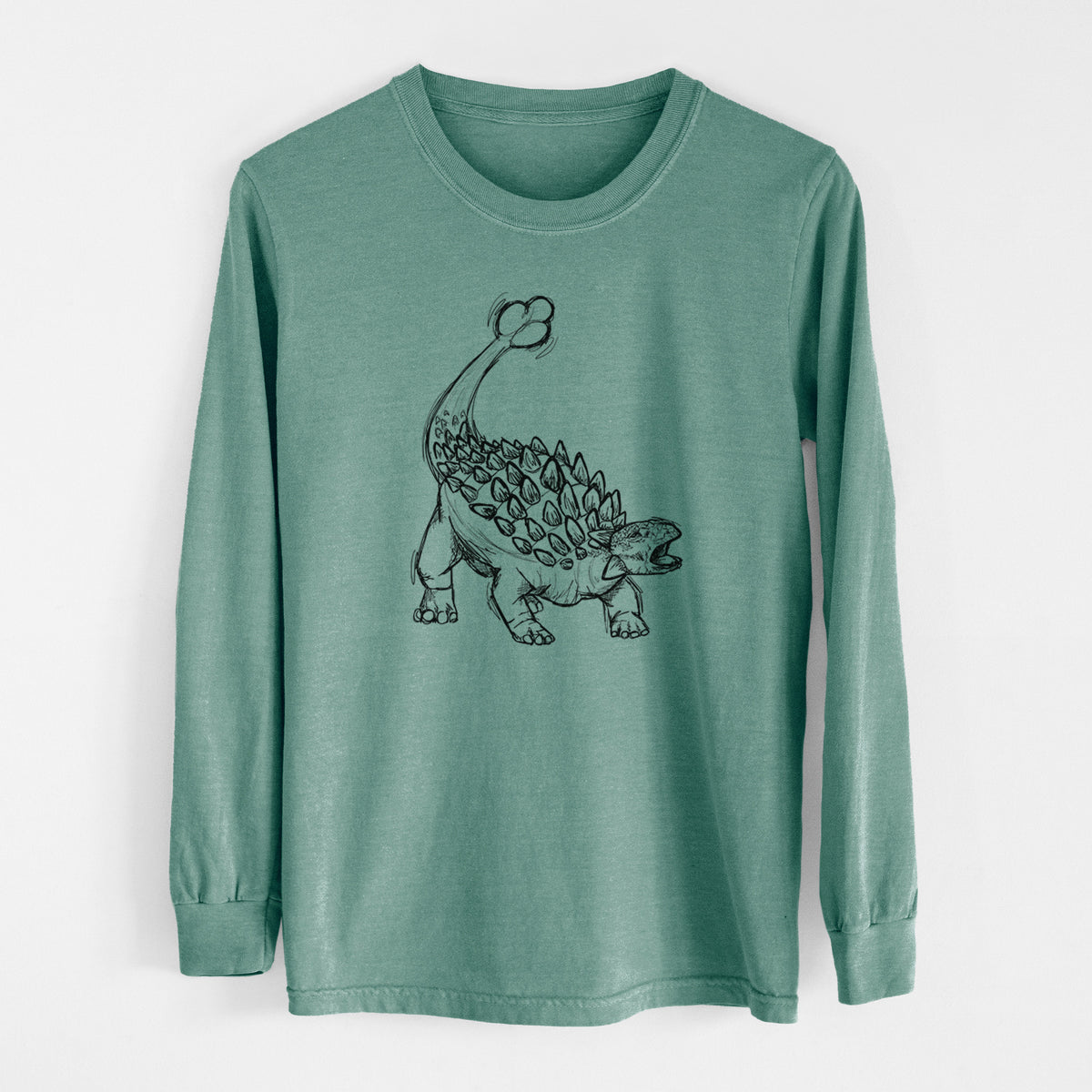 Ankylosaurus Magniventris - Men&#39;s Heavyweight 100% Cotton Long Sleeve