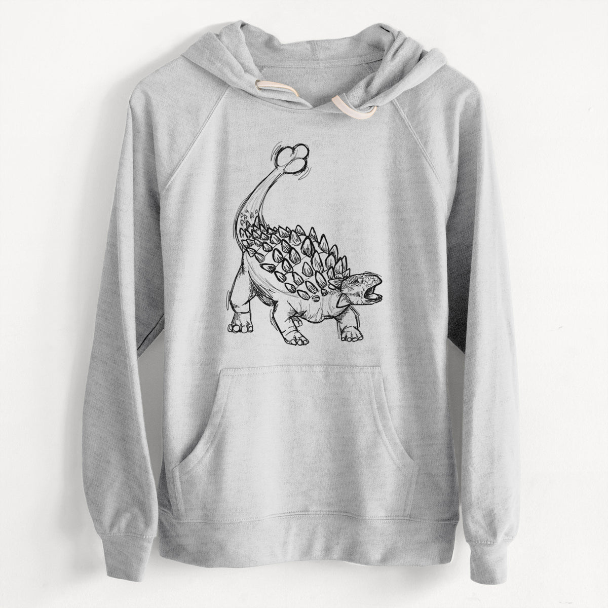 CLEARANCE - Ankylosaurus Magniventris  - Unisex Slim Fit Loopback Terry Hoodie