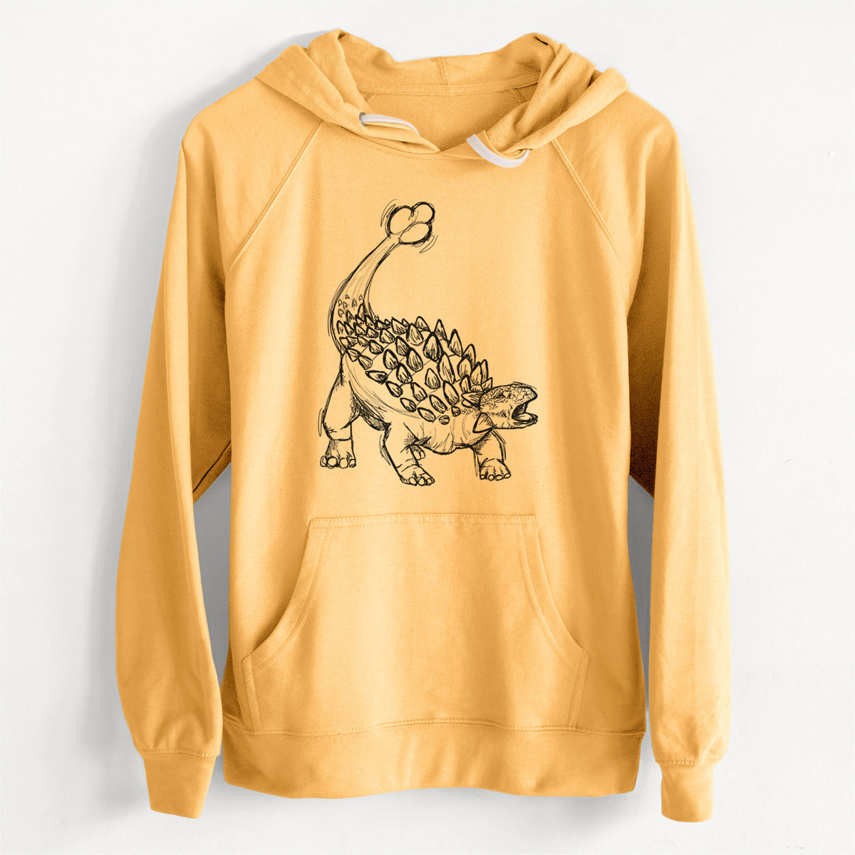 CLEARANCE - Ankylosaurus Magniventris  - Unisex Slim Fit Loopback Terry Hoodie