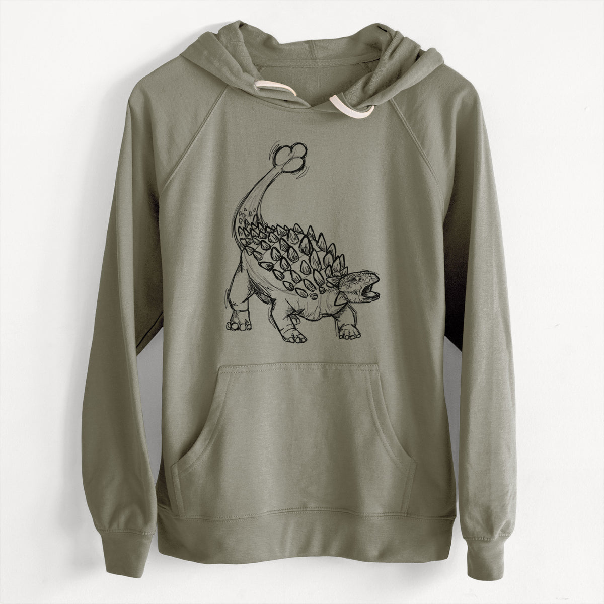 CLEARANCE - Ankylosaurus Magniventris  - Unisex Slim Fit Loopback Terry Hoodie