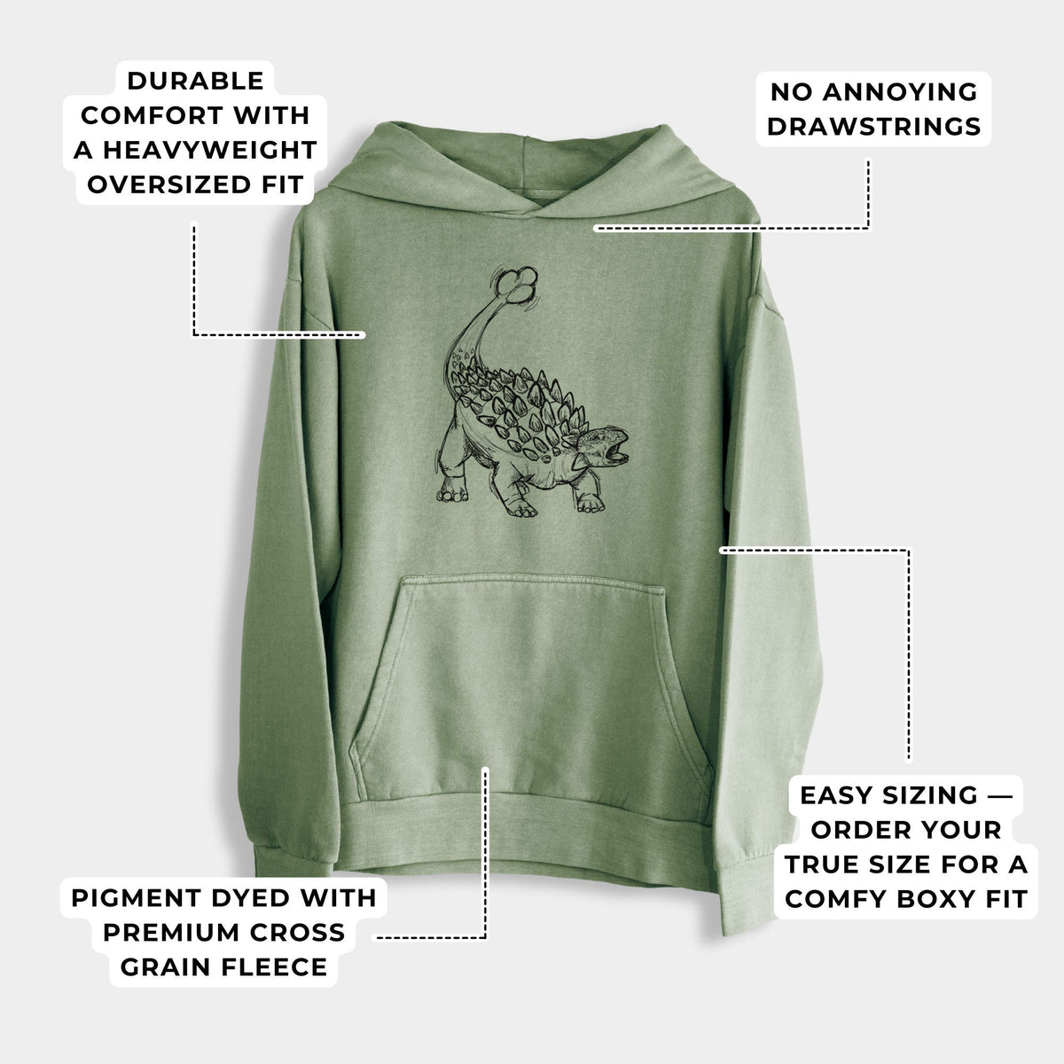 Ankylosaurus Magniventris  - Urban Heavyweight Hoodie