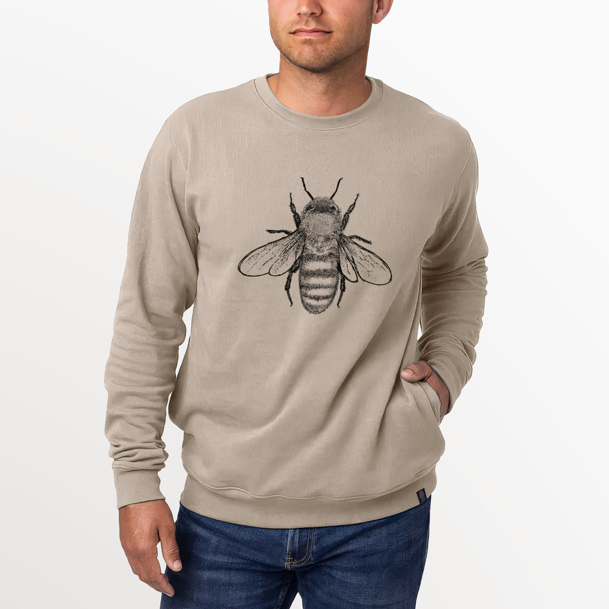 Apis Mellifera - Honey Bee  - Unisex Reclaimed Crewneck Sweatshirt