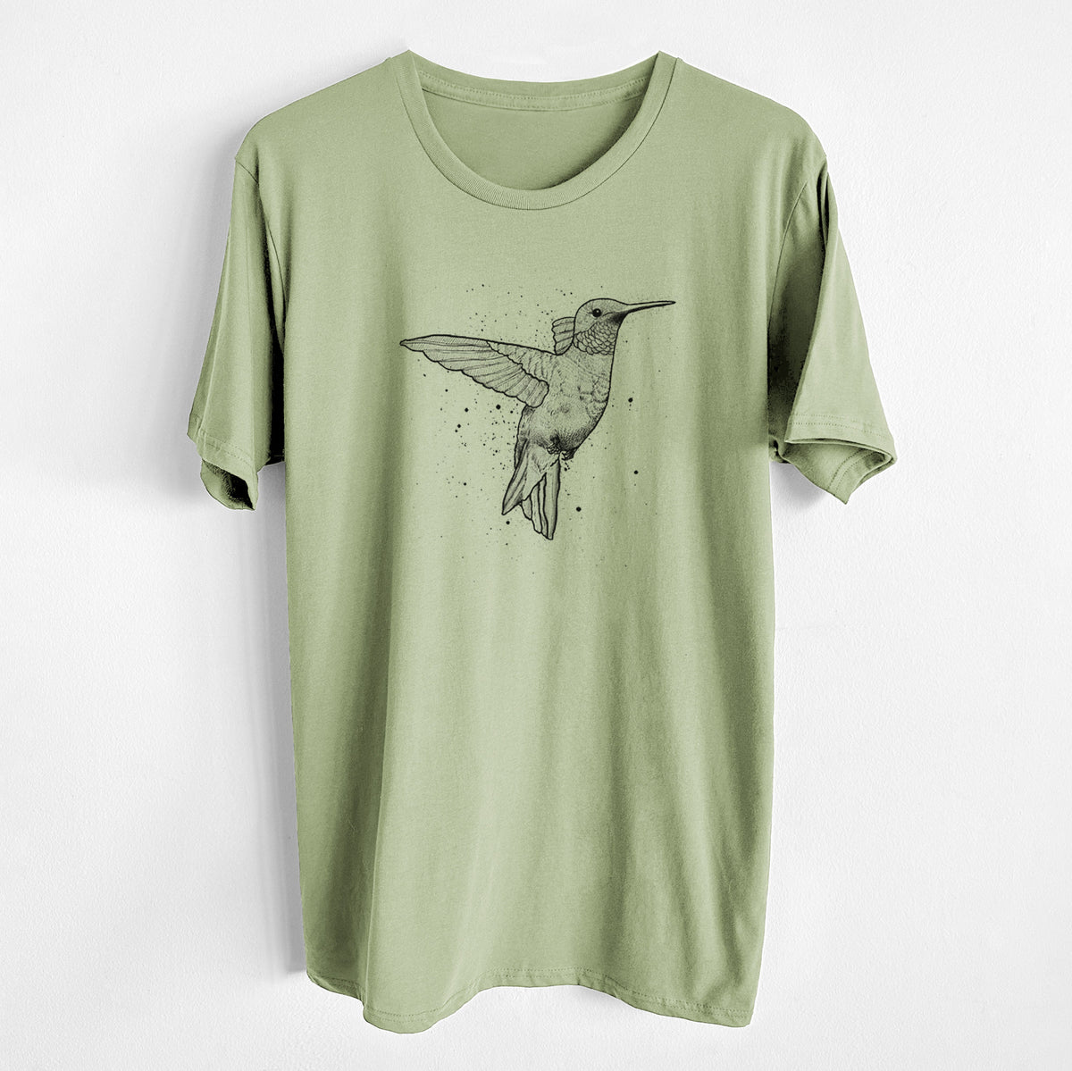 CLOSEOUT - Archilochus Colubris - Ruby-throated Hummingbird - Unisex Crewneck - Made in USA - 100% Organic Cotton