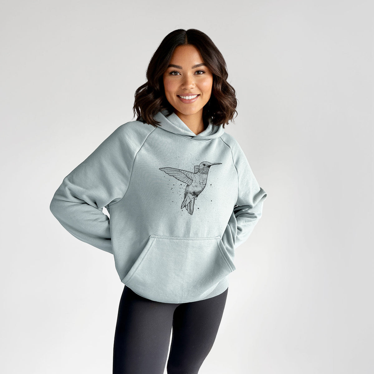 Archilochus Colubris - Ruby-throated Hummingbird - UltraLuxe Heavyweight French Terry Hoodie