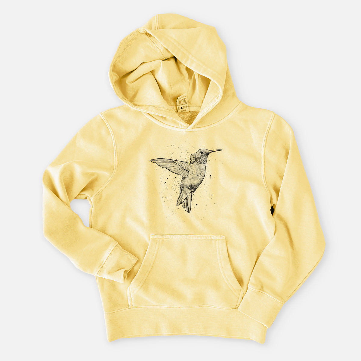 Archilochus Colubris - Ruby-throated Hummingbird - Youth Pigment Dyed Hoodie