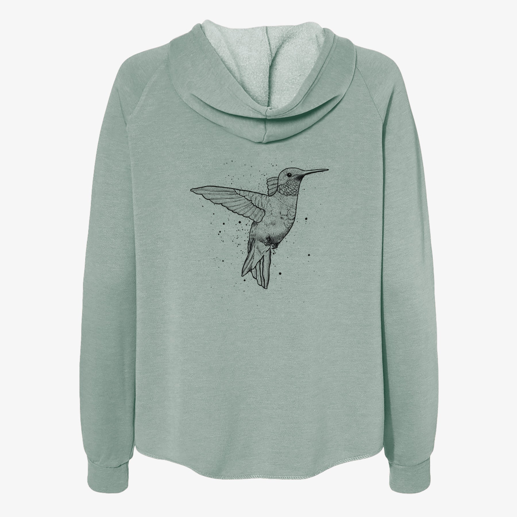 Archilochus Colubris - Ruby-throated Hummingbird - Women's Cali Wave Zip-Up Sweatshirt