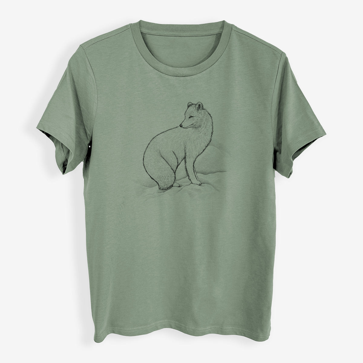 Arctic Fox - Vulpes lagopus - Womens Everyday Maple Tee