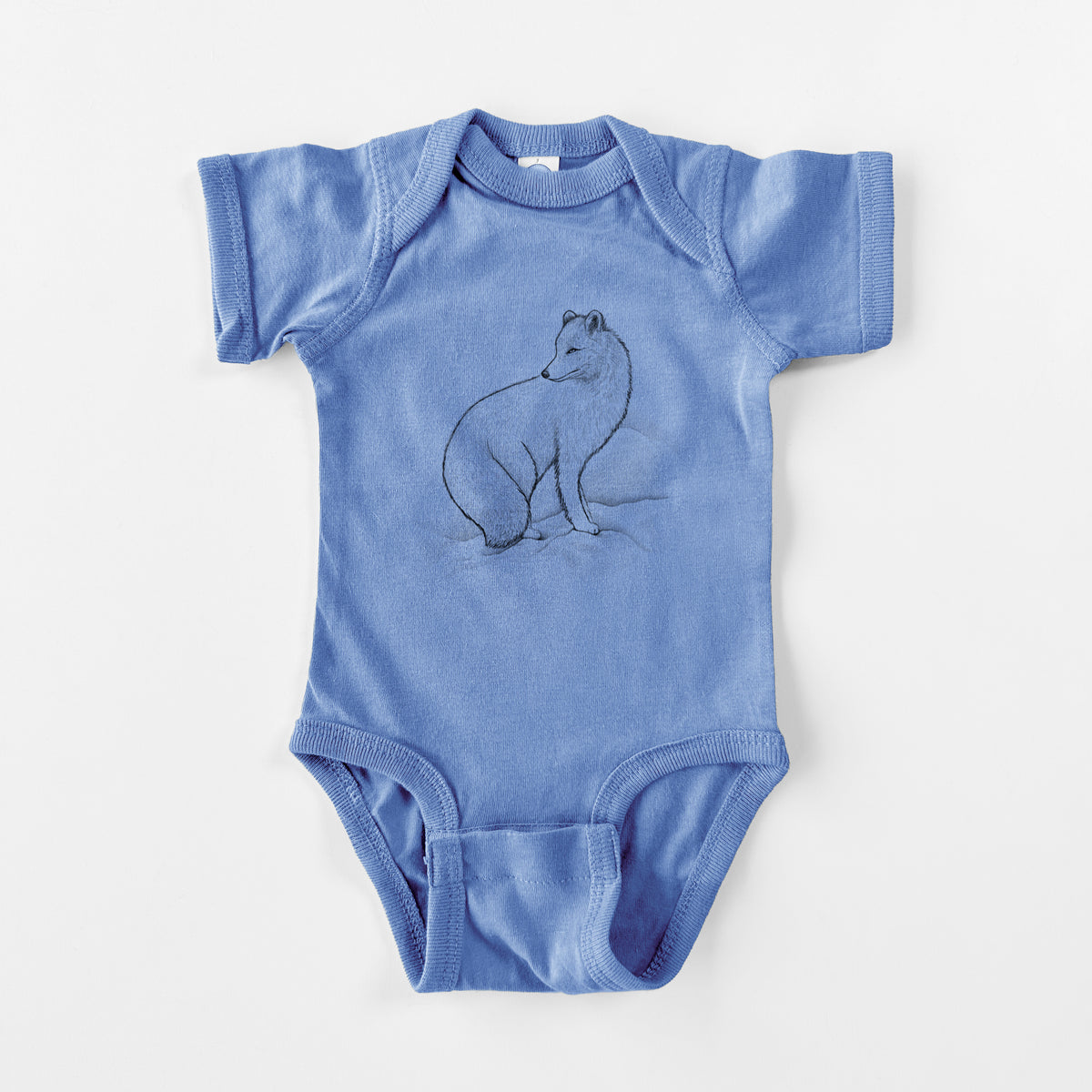 Arctic Fox - Vulpes lagopus - Baby Fine Jersey Bodysuit