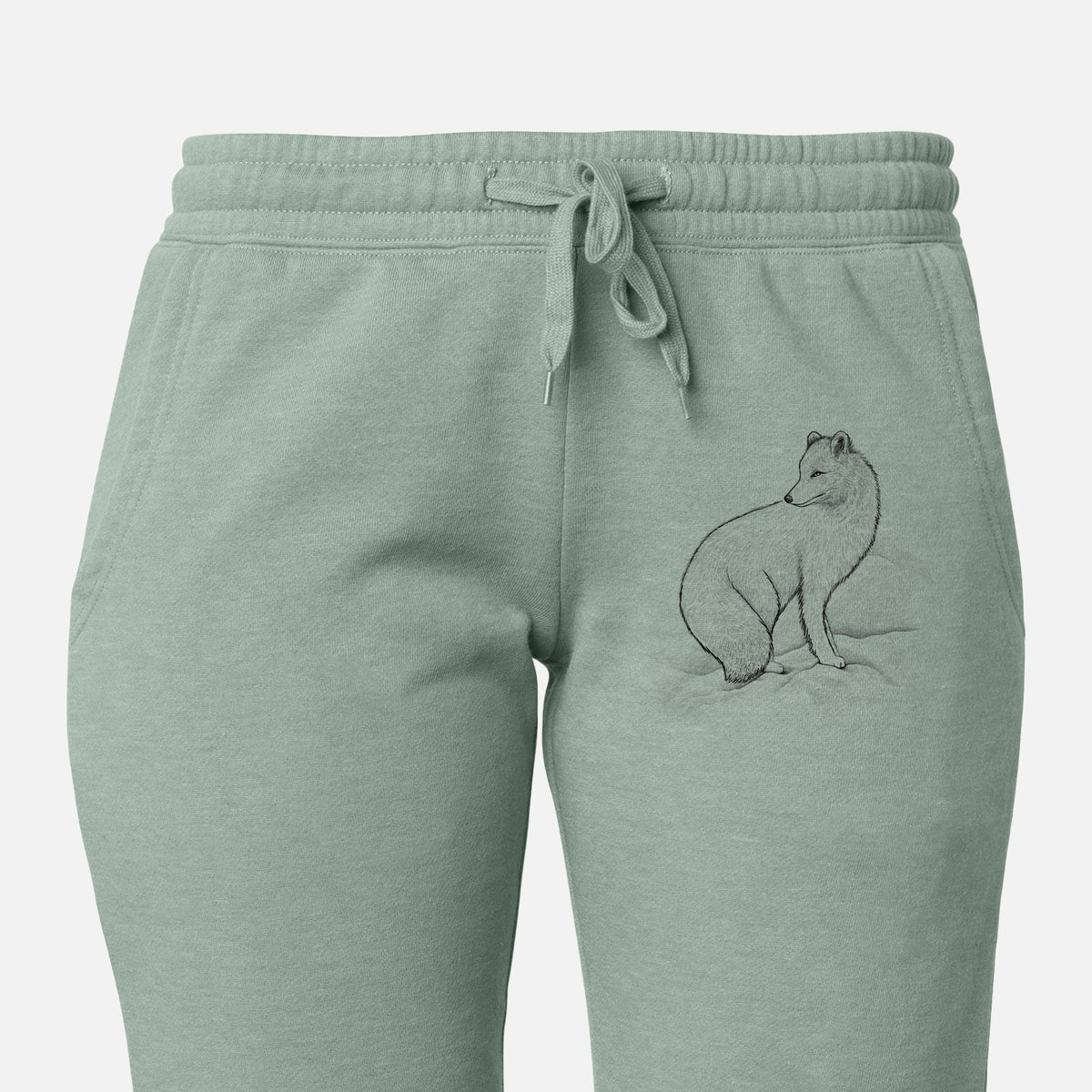 Arctic Fox - Vulpes lagopus - Women&#39;s Cali Wave Jogger Sweatpants