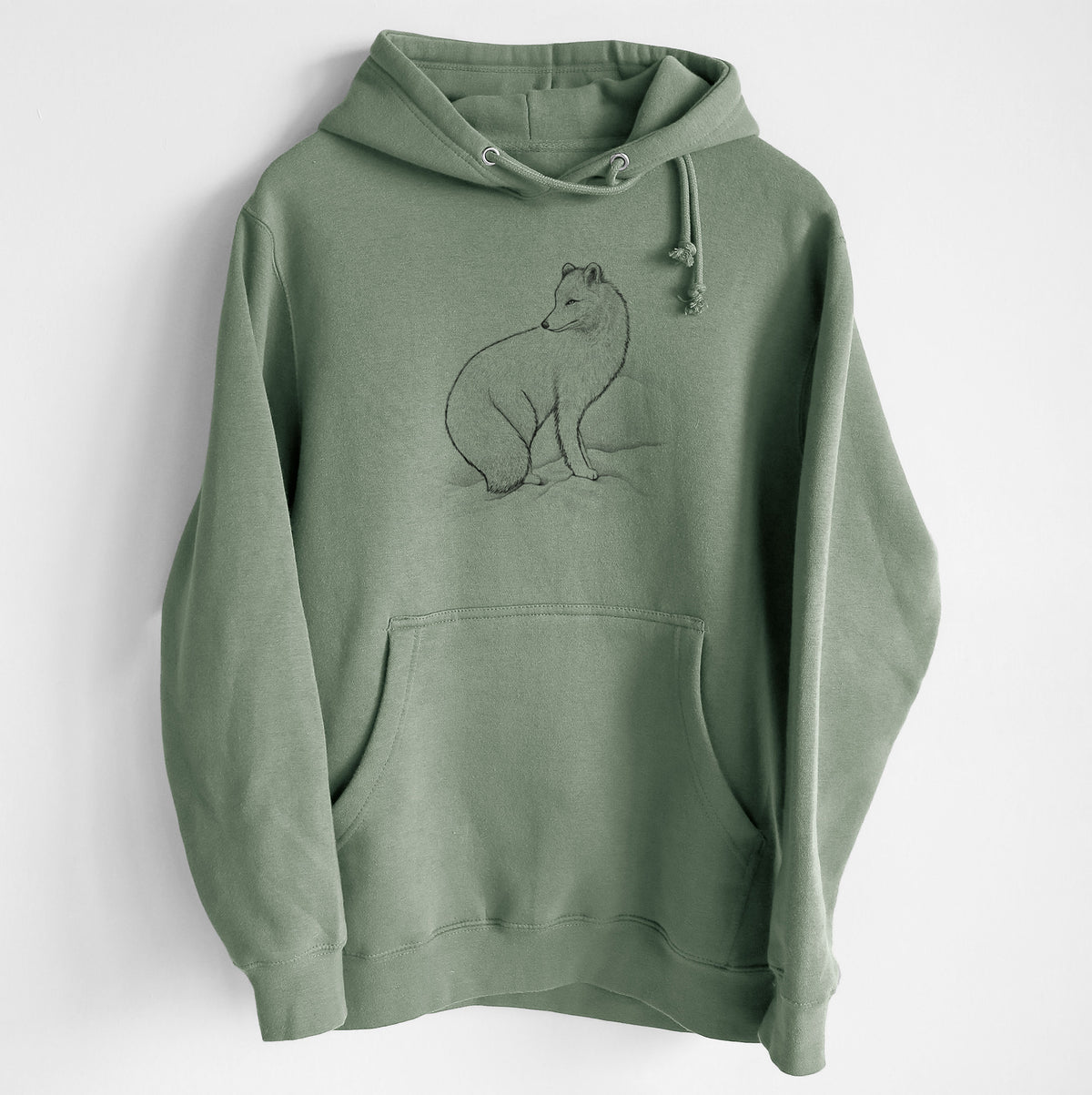Arctic Fox - Vulpes lagopus - Heavyweight Fleece Hoodie