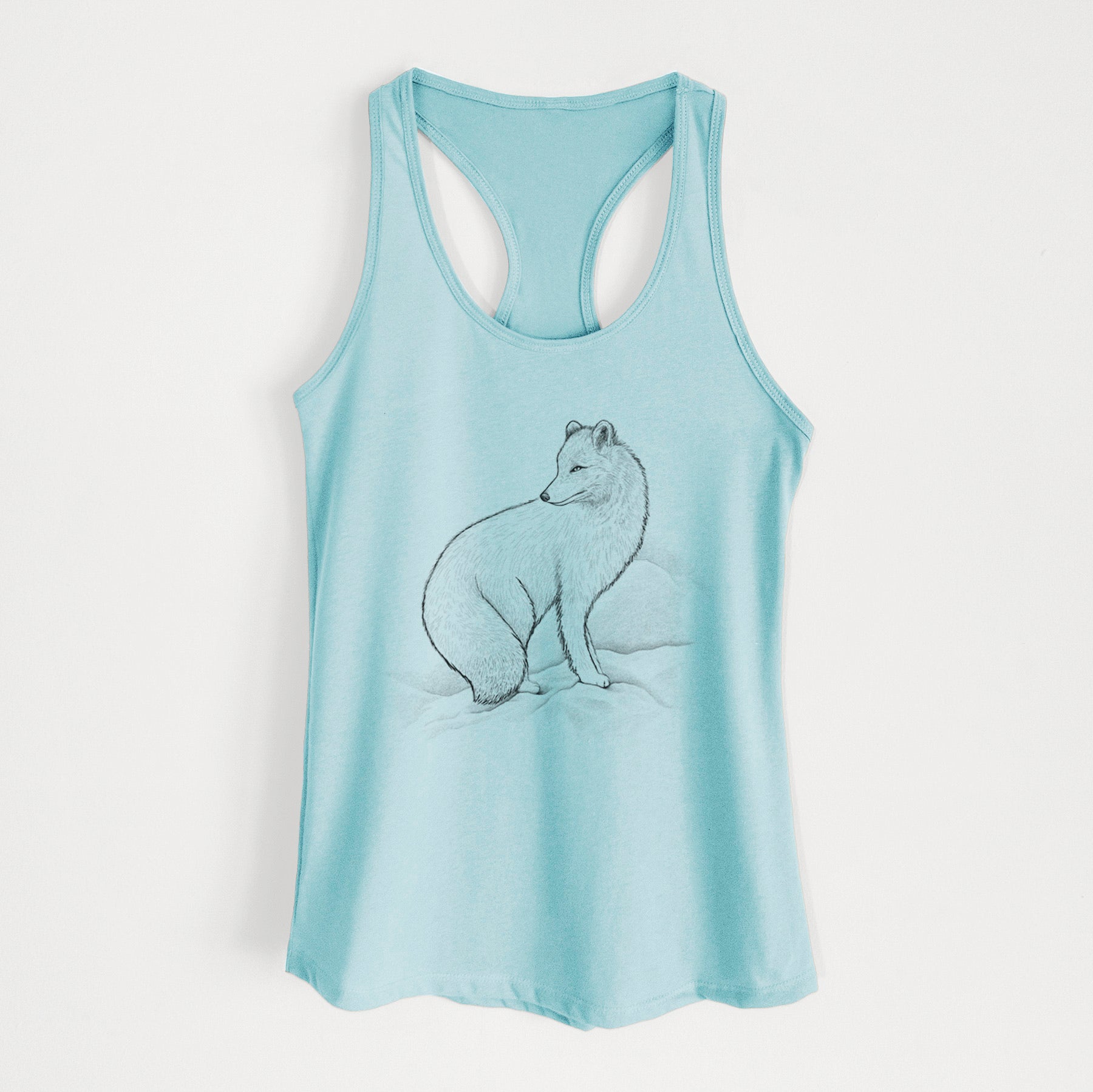 Arctic Fox - Vulpes lagopus - Women's Racerback Tanktop