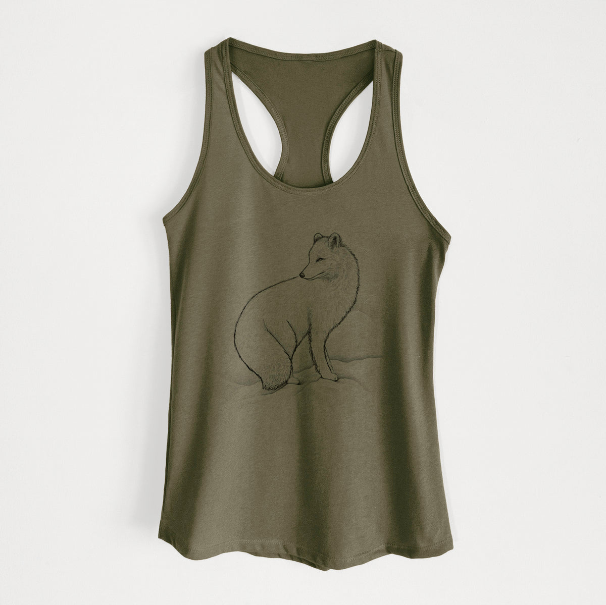 Arctic Fox - Vulpes lagopus - Women&#39;s Racerback Tanktop