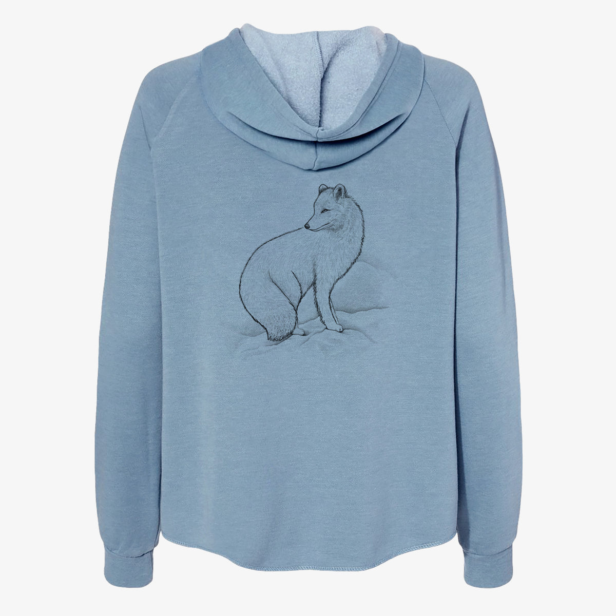 Arctic Fox - Vulpes lagopus - Women&#39;s Cali Wave Zip-Up Sweatshirt