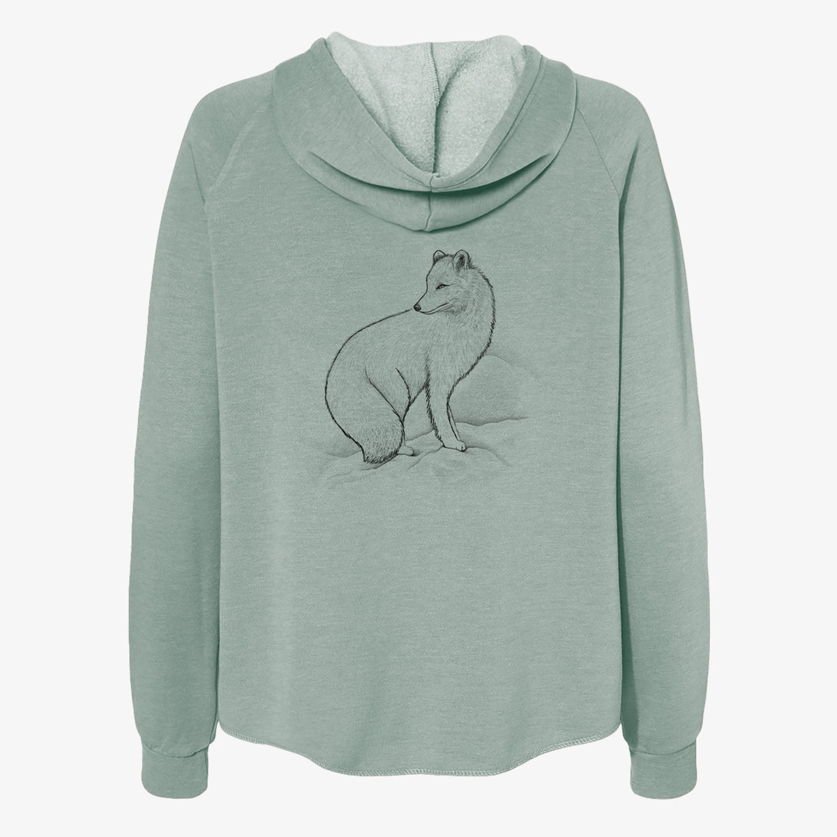 Arctic Fox - Vulpes lagopus - Women&#39;s Cali Wave Zip-Up Sweatshirt