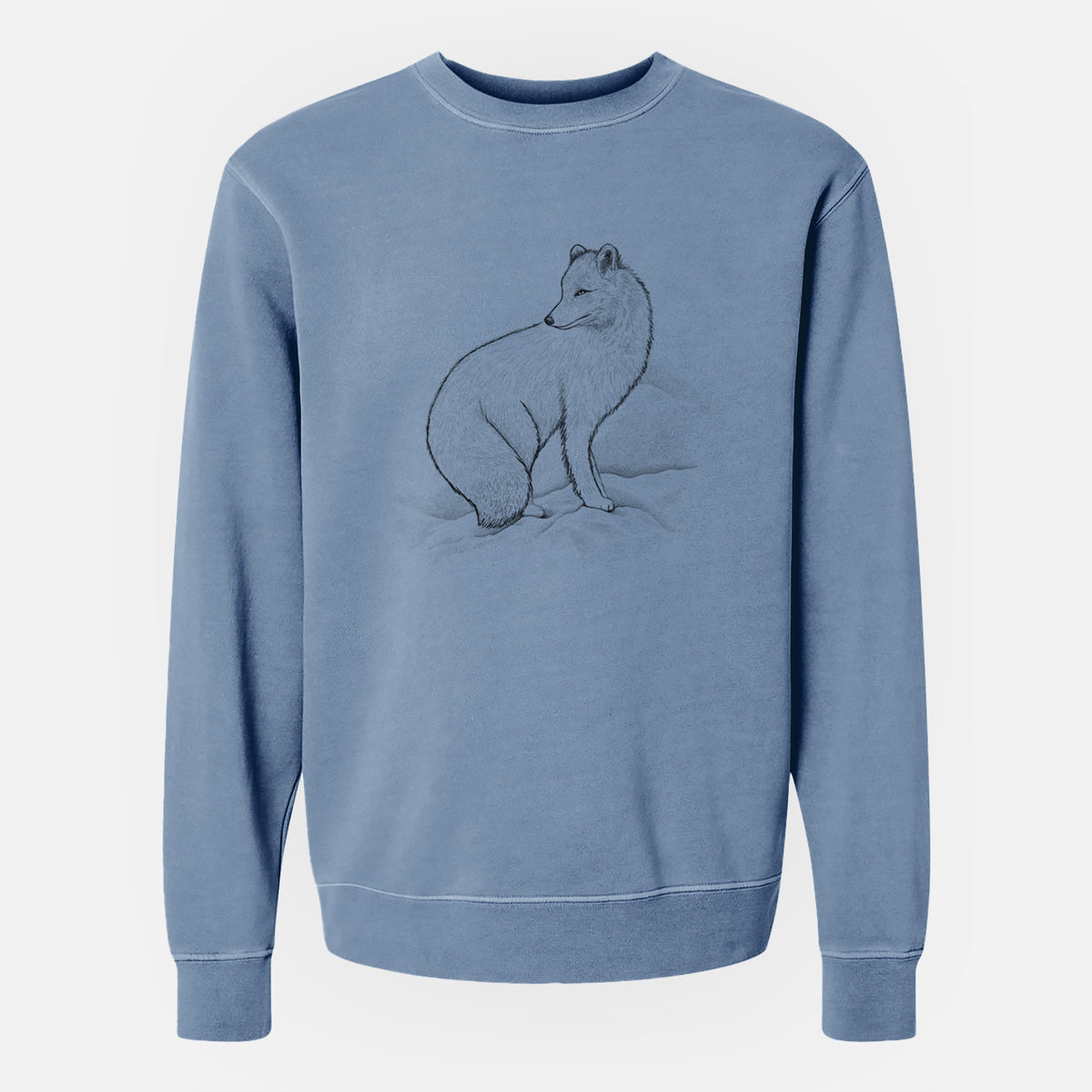 Arctic Fox - Vulpes lagopus - Unisex Pigment Dyed Crew Sweatshirt