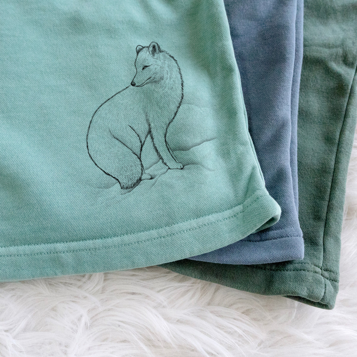 Arctic Fox - Vulpes lagopus - Unisex Pigment Dyed Shorts
