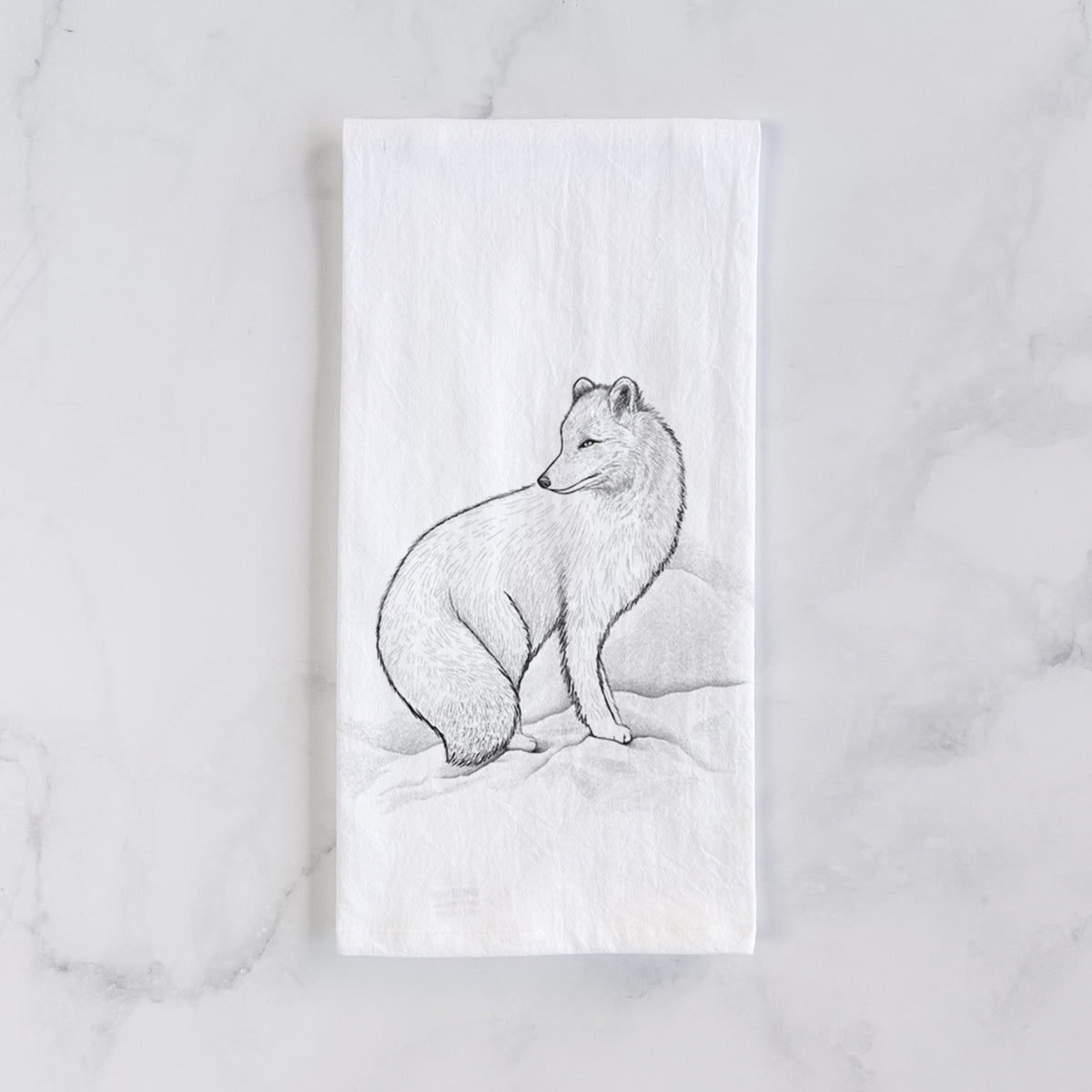 Arctic Fox - Vulpes lagopus Tea Towel