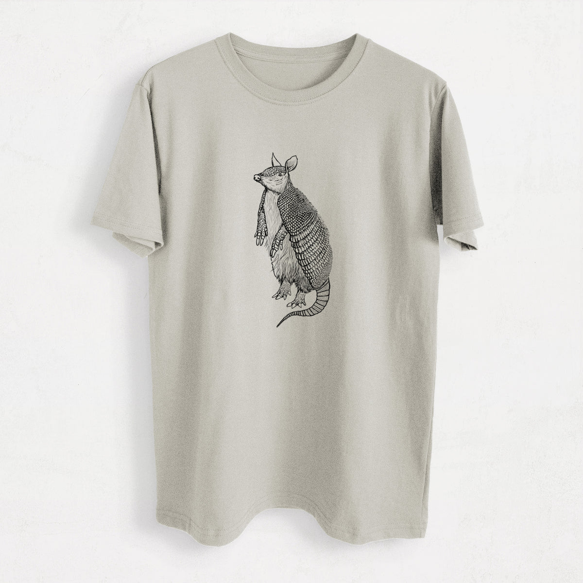Nine-Banded Armadillo - Dasypus novemcinctus - Heavyweight Men&#39;s 100% Organic Cotton Tee