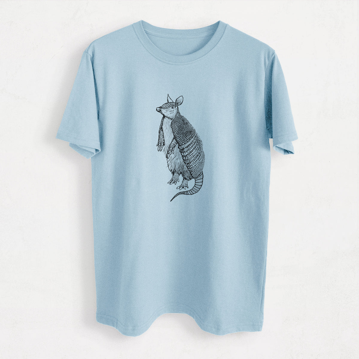 Nine-Banded Armadillo - Dasypus novemcinctus - Heavyweight Men&#39;s 100% Organic Cotton Tee
