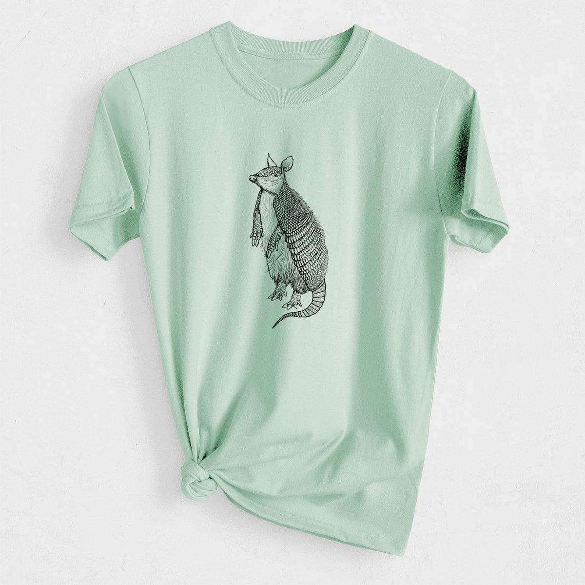 Nine-Banded Armadillo - Dasypus novemcinctus - Heavyweight Men&#39;s 100% Organic Cotton Tee
