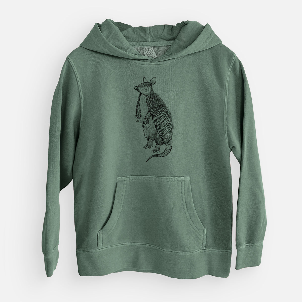 Nine-Banded Armadillo - Dasypus novemcinctus - Youth Pigment Dyed Hoodie