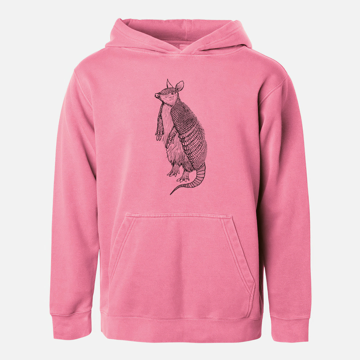 Nine-Banded Armadillo - Dasypus novemcinctus - Youth Pigment Dyed Hoodie