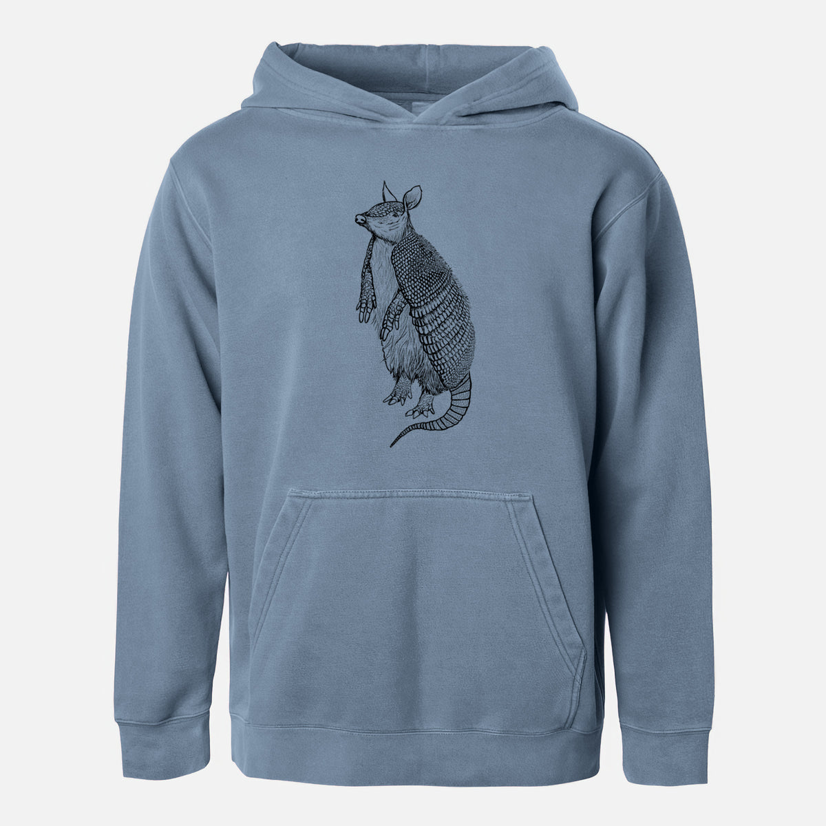 Nine-Banded Armadillo - Dasypus novemcinctus - Youth Pigment Dyed Hoodie