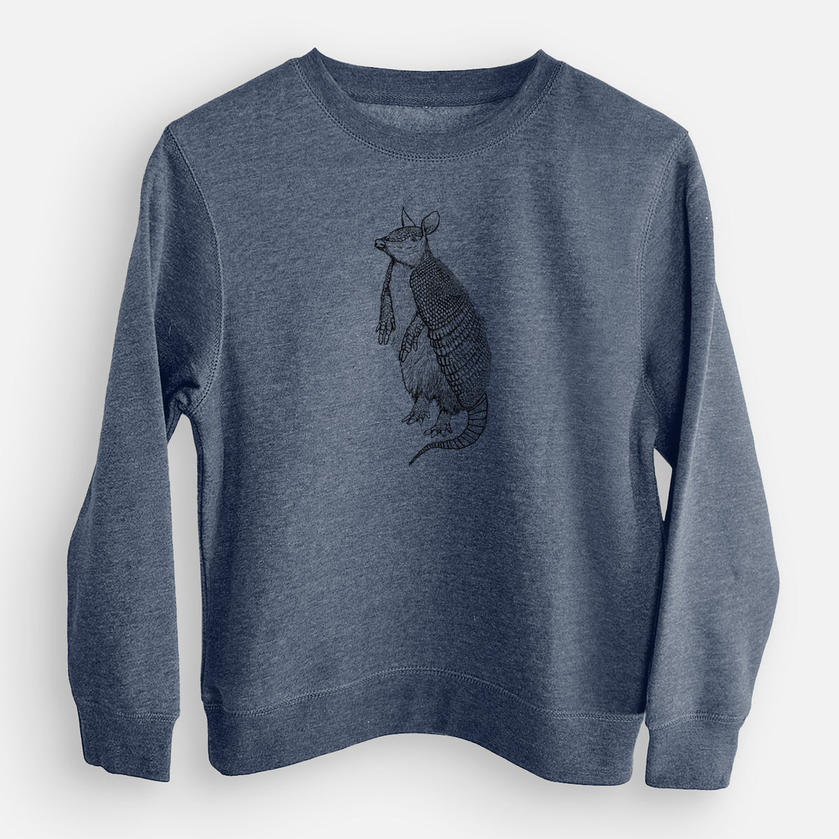 Nine-Banded Armadillo - Dasypus novemcinctus - Youth Lightweight Crewneck Sweatshirt