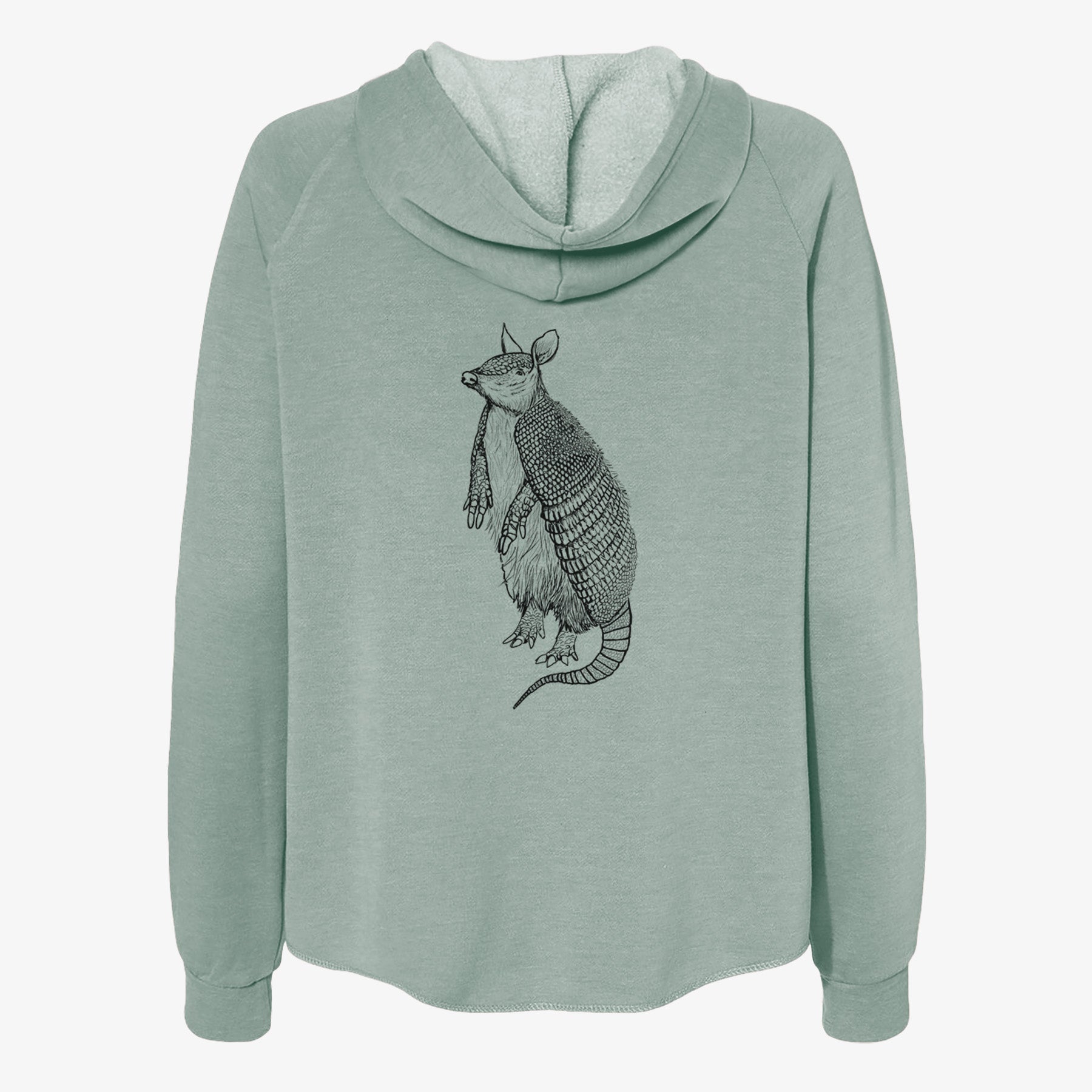 Nine-Banded Armadillo - Dasypus novemcinctus - Women's Cali Wave Zip-Up Sweatshirt