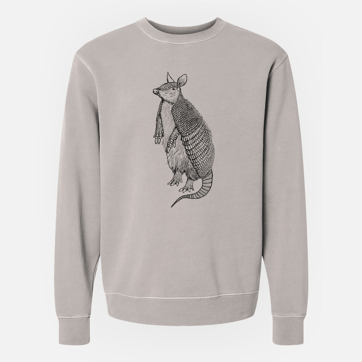 Nine-Banded Armadillo - Dasypus novemcinctus - Unisex Pigment Dyed Crew Sweatshirt