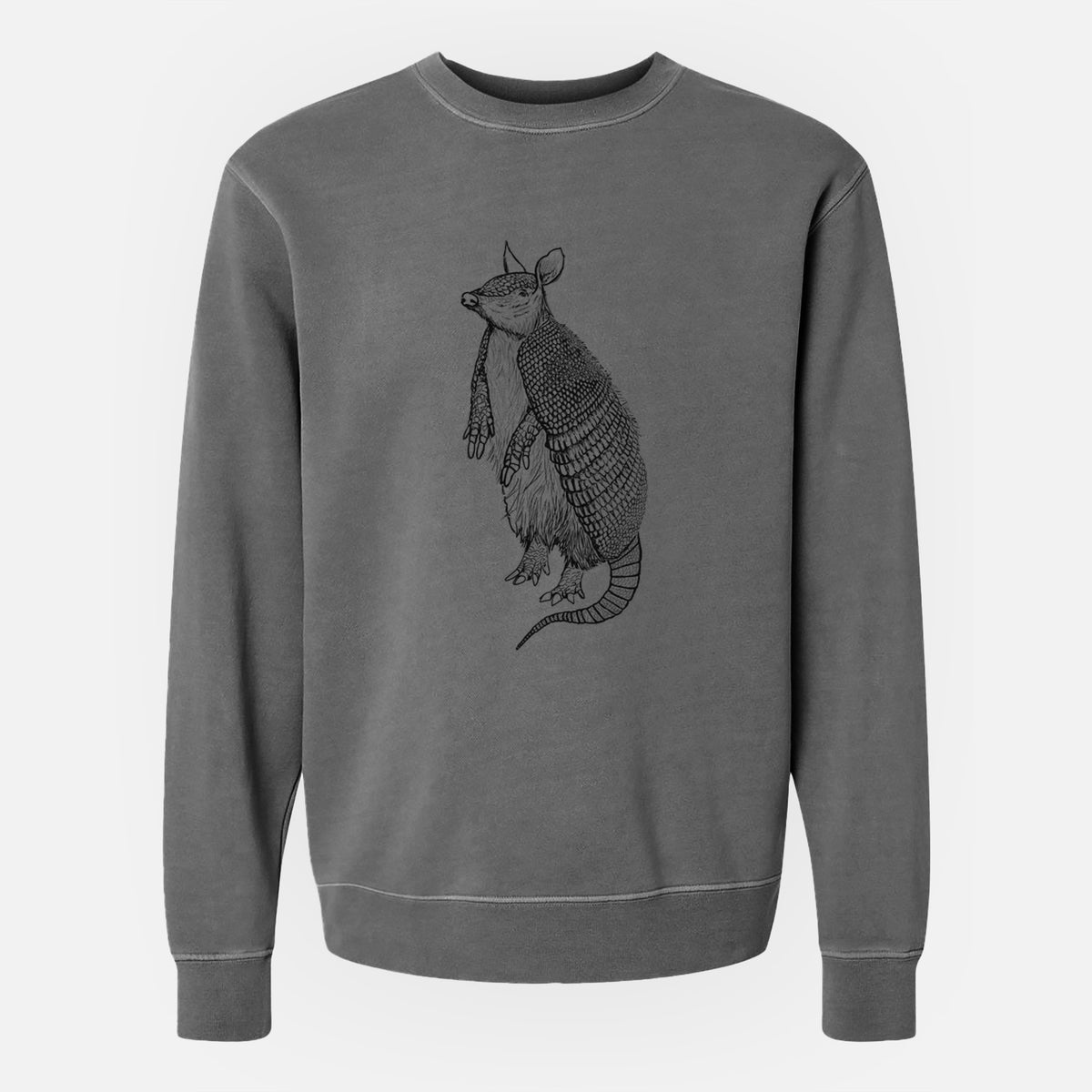 Nine-Banded Armadillo - Dasypus novemcinctus - Unisex Pigment Dyed Crew Sweatshirt