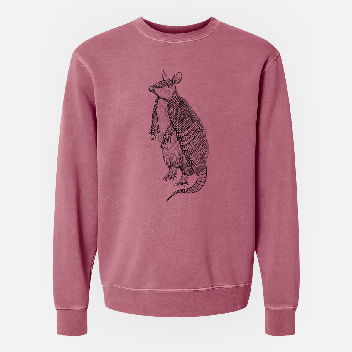 Nine-Banded Armadillo - Dasypus novemcinctus - Unisex Pigment Dyed Crew Sweatshirt