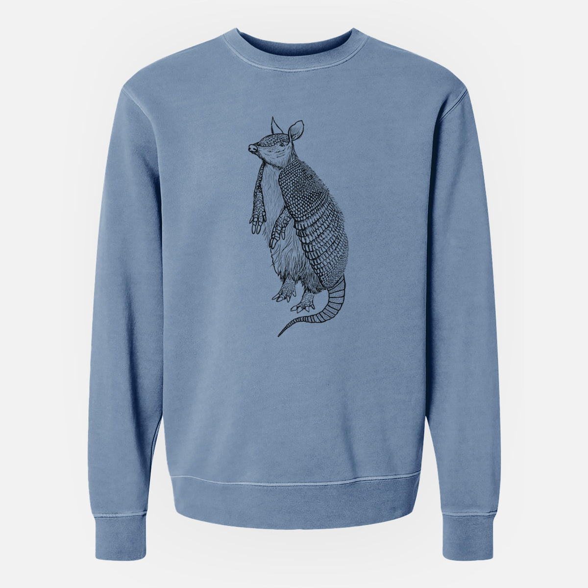 Nine-Banded Armadillo - Dasypus novemcinctus - Unisex Pigment Dyed Crew Sweatshirt