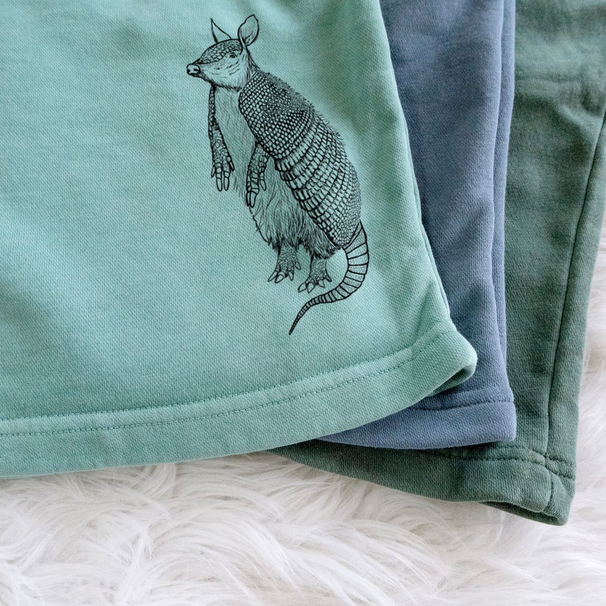 Nine-Banded Armadillo - Dasypus novemcinctus - Unisex Pigment Dyed Shorts