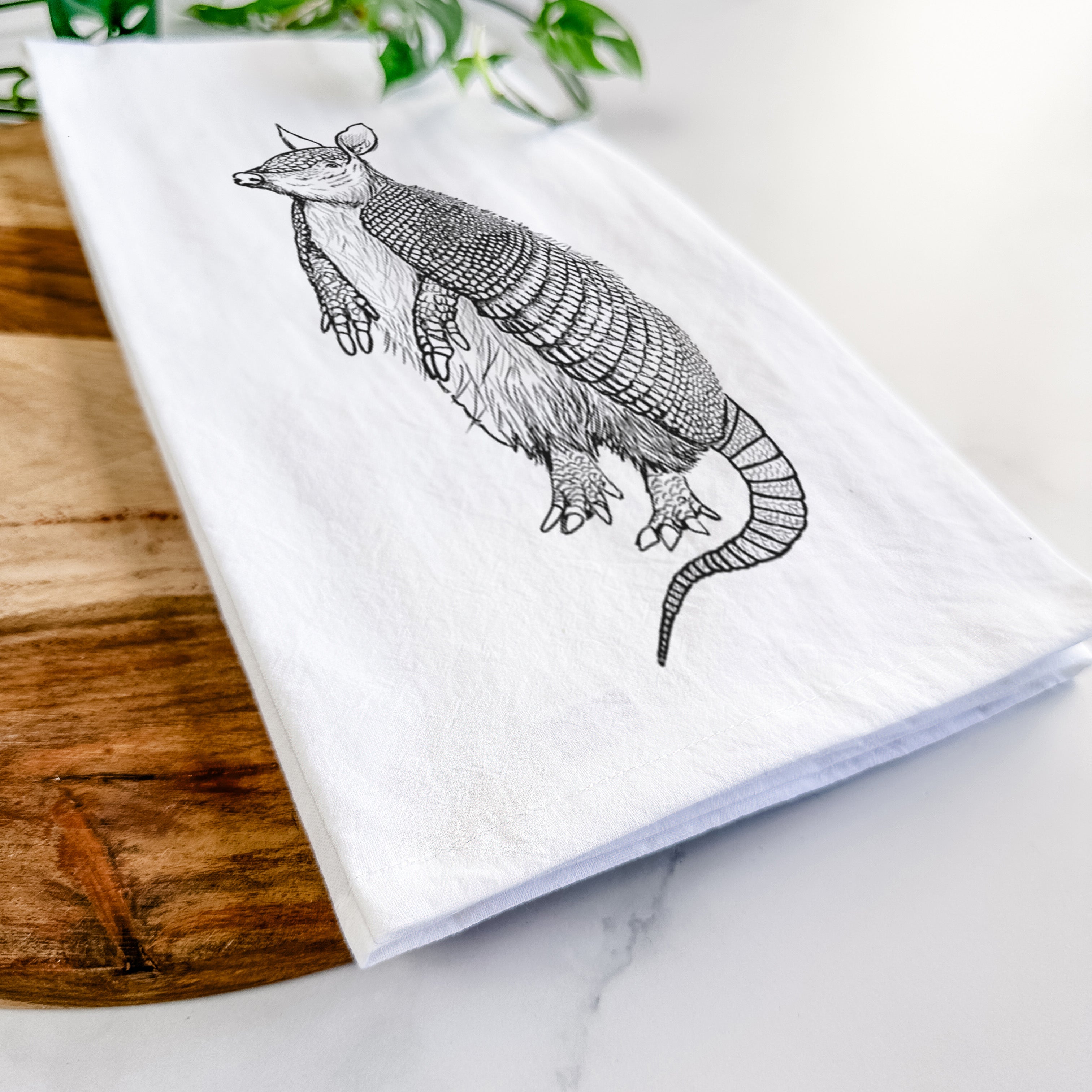Nine-Banded Armadillo - Dasypus novemcinctus Tea Towel