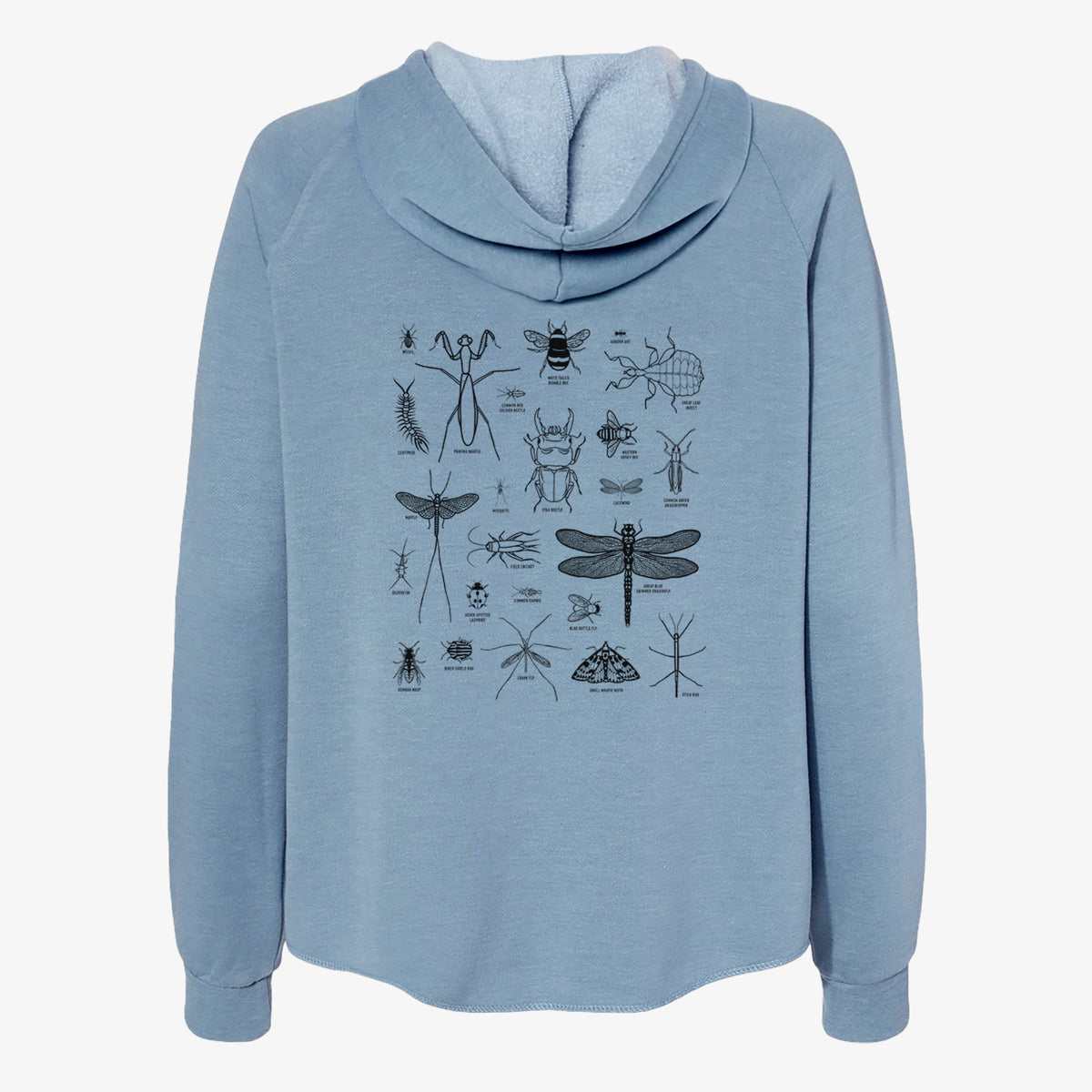 Chart of Arthropods/Insects - Women's Cali Wave Zip-Up Sweatshirt