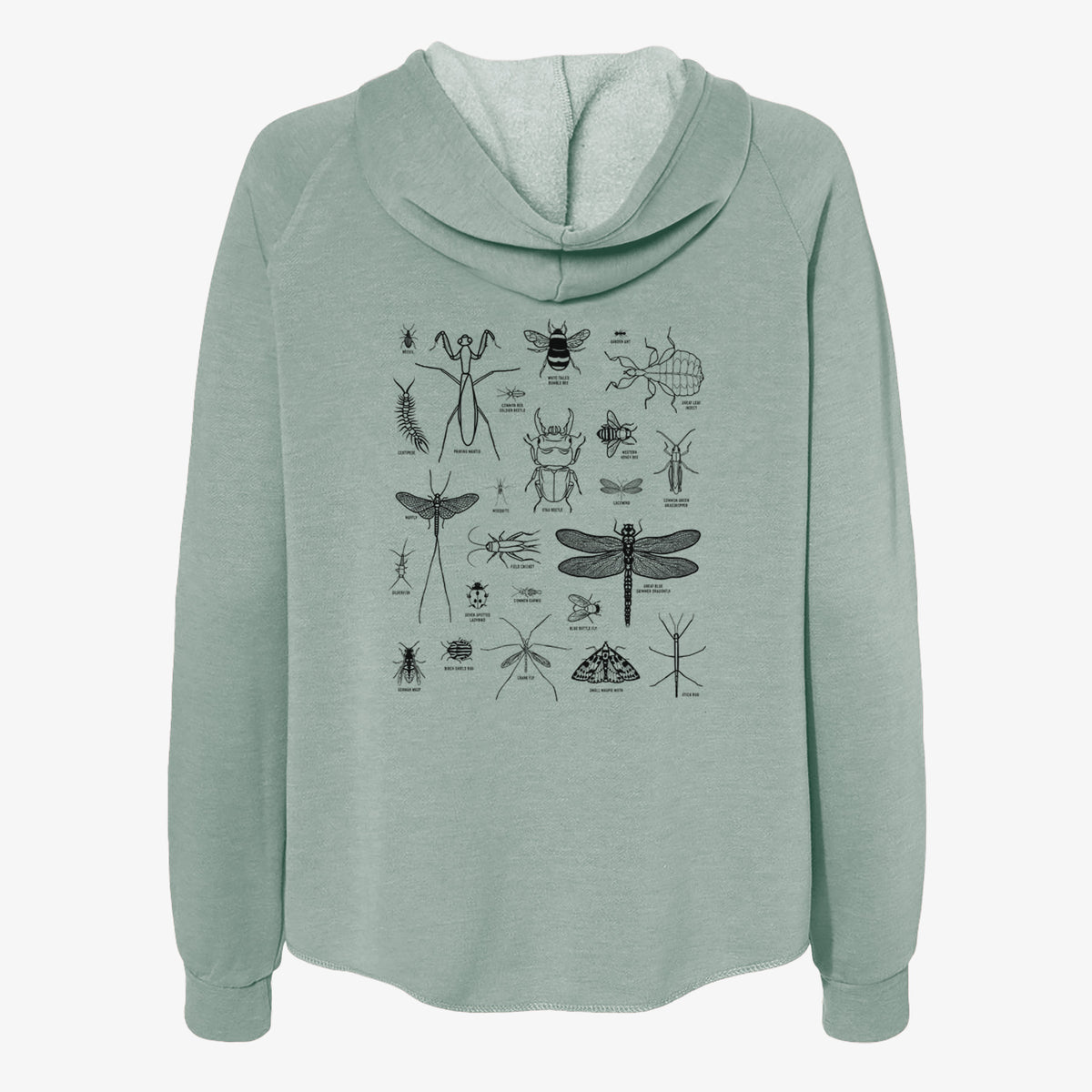 Chart of Arthropods/Insects - Women's Cali Wave Zip-Up Sweatshirt